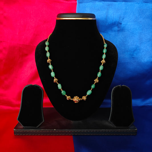 Beautiful Beads Mala In Green Colour