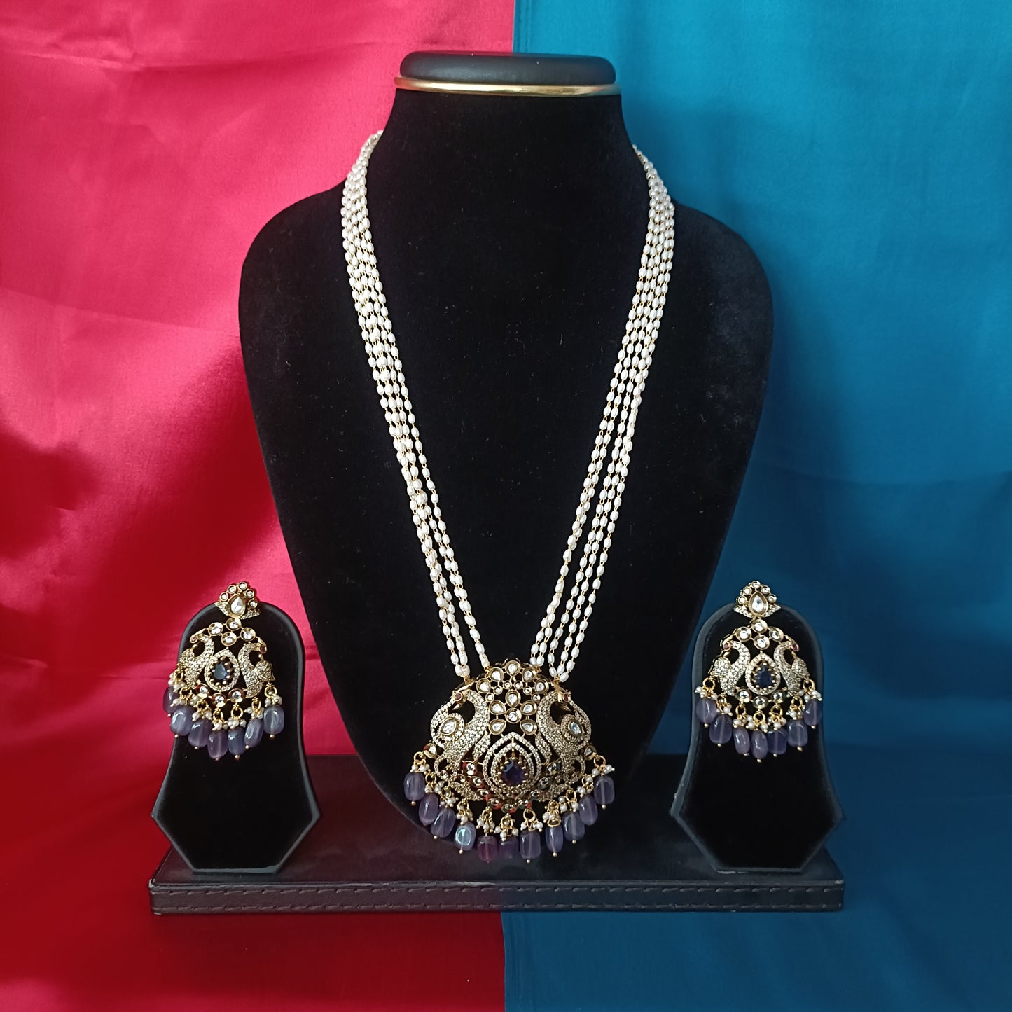 Beautiful Pearls Maala In peacock Design