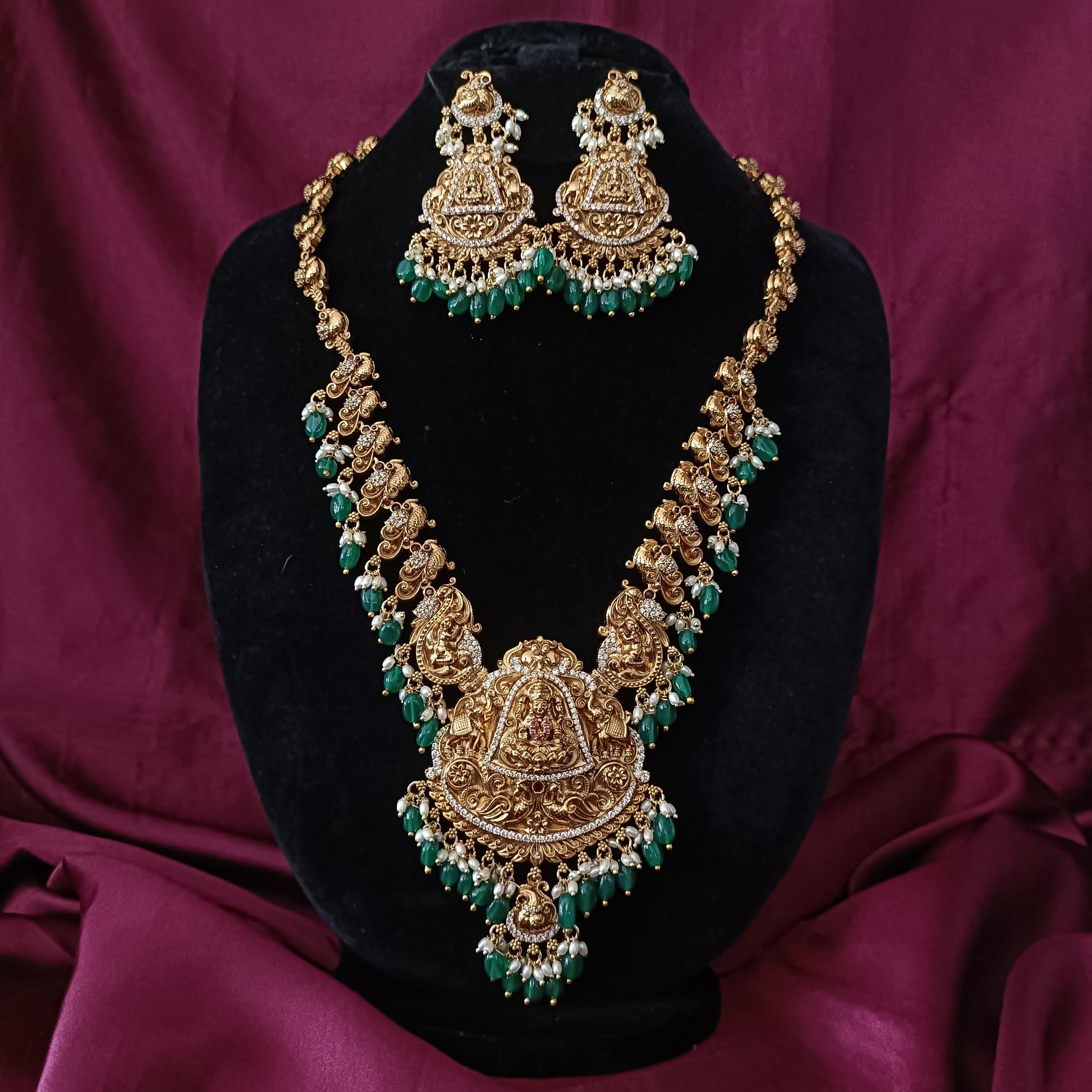 Beautiful Nakshi Long Haaram - Ambica Wedding Mall