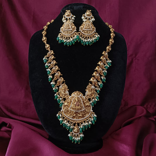 Beautiful Nakshi Long Haaram - Ambica Wedding Mall