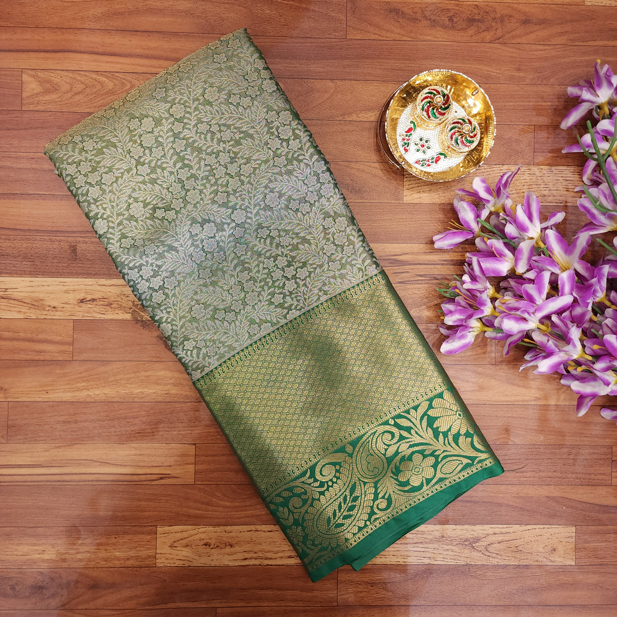 1 Gram Gold Semi Pattu Saree