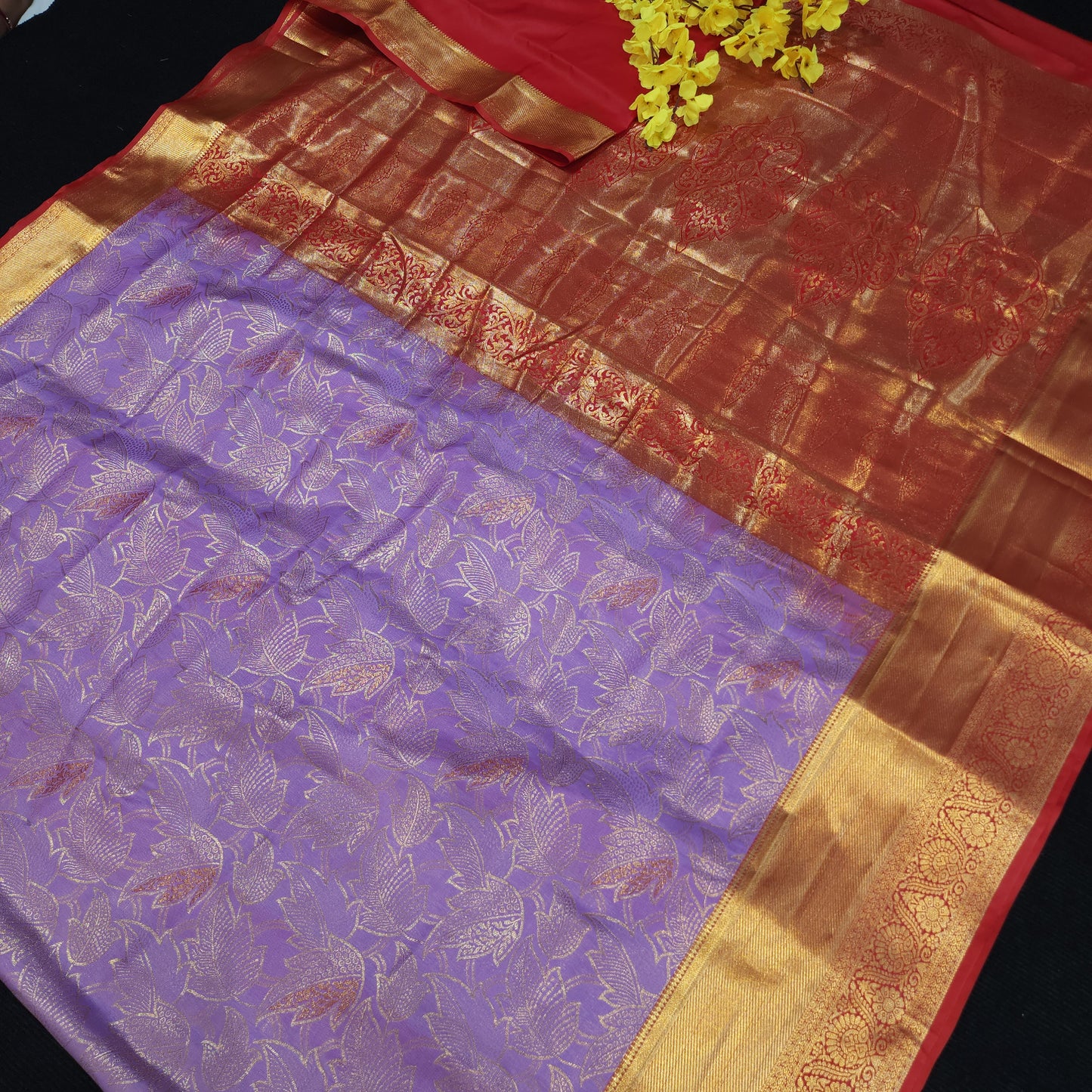 Special Lavender Semi Kanchi Pattu Saree