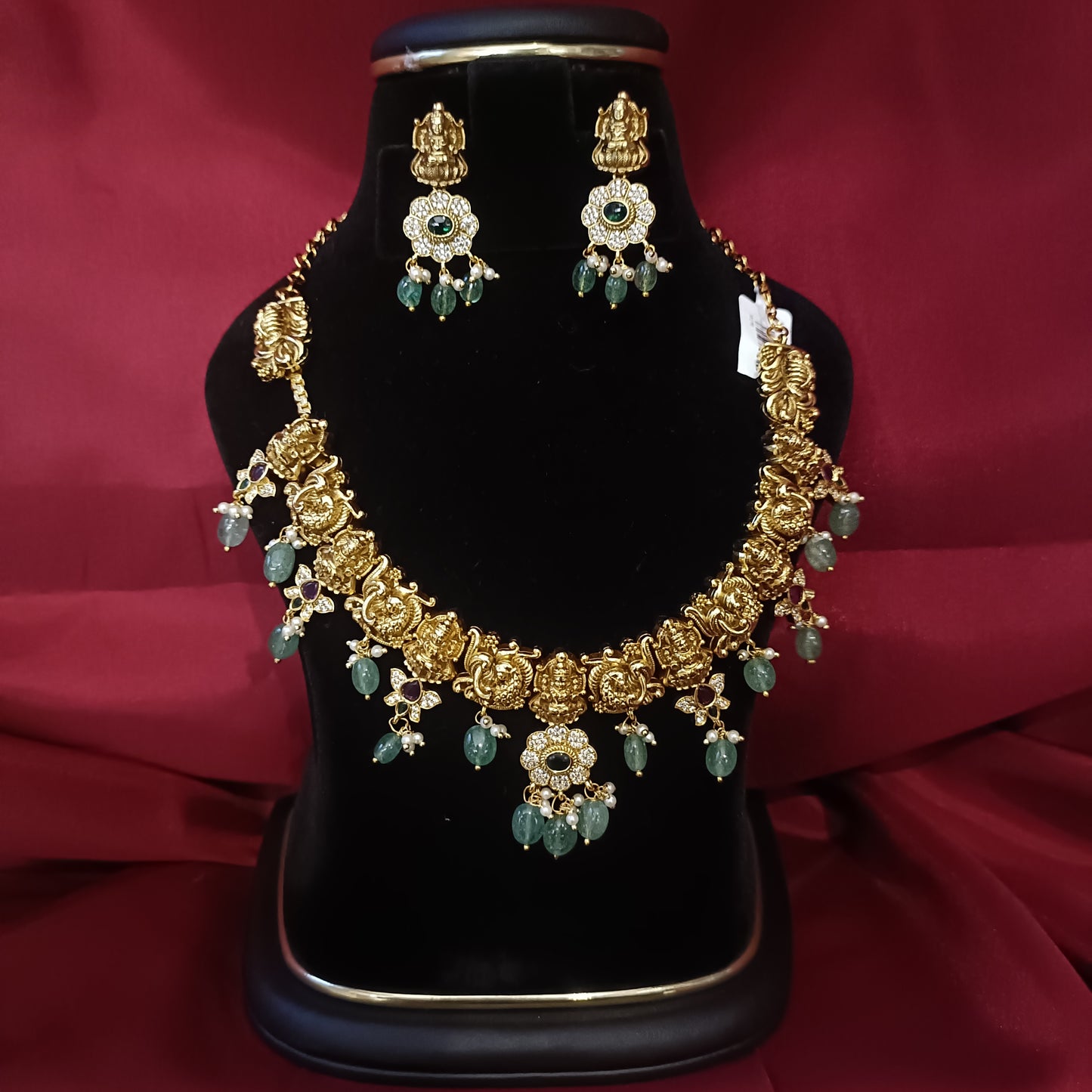 Simple Short Necklace With Monalisa Beads - Ambica Wedding Mall