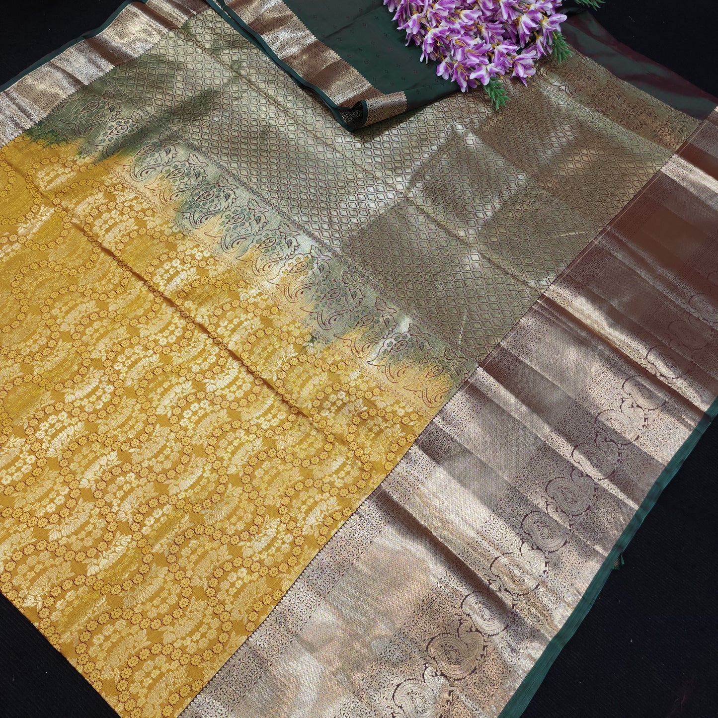 Semi Resham Kanchi Pattu Saree