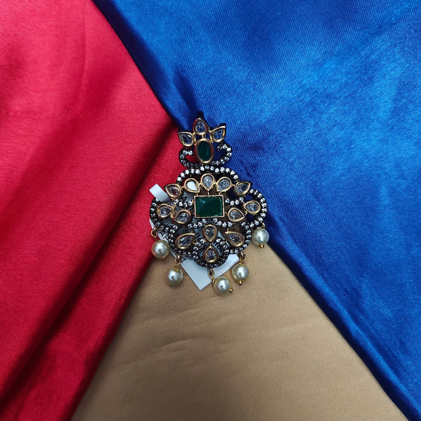 Beautiful Victorian Pendant In Green Stone