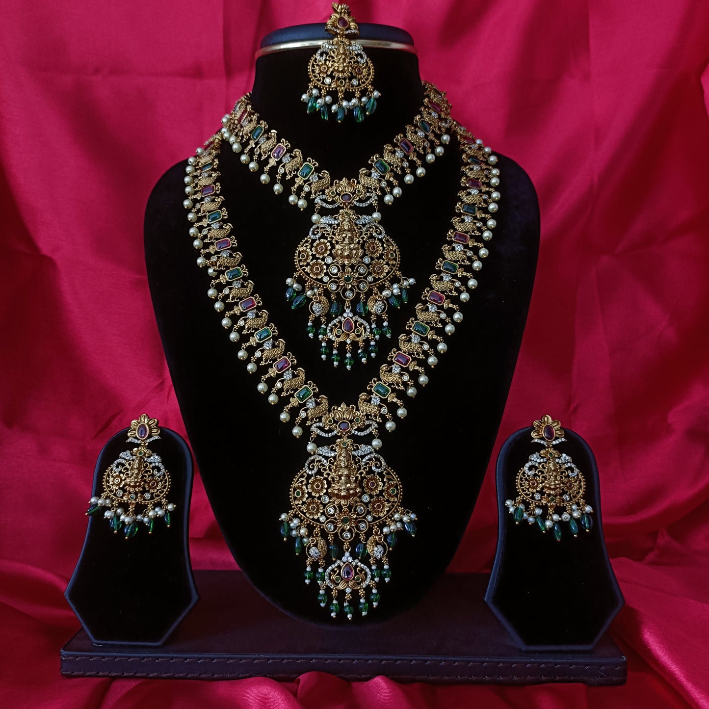 Elegant Nakshi Combo Set with Laxmi Idol - Ambica Wedding Mall