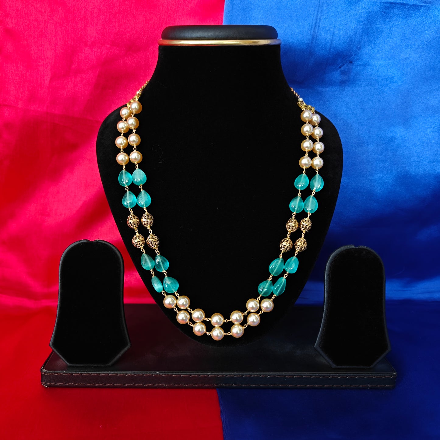 Beautiful Beads Mala In Pista Green Colour With Pearl