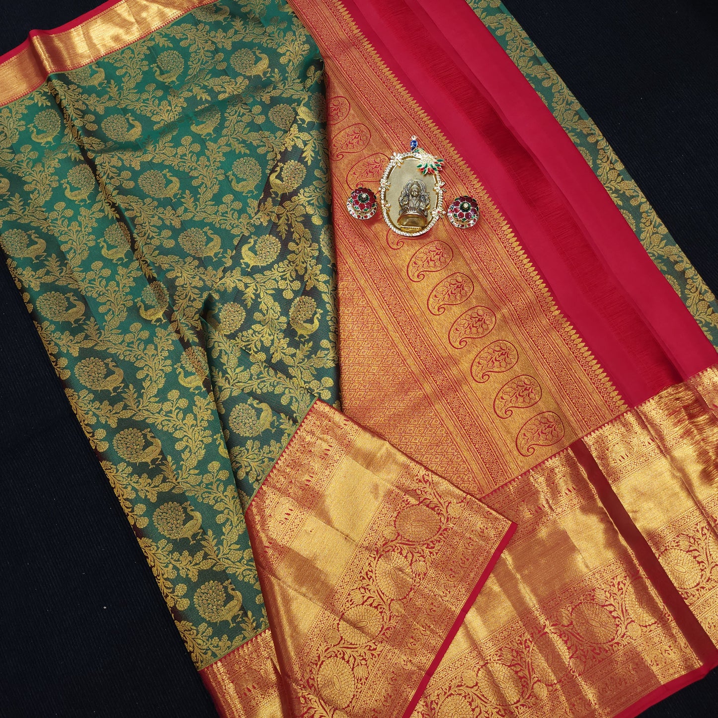 Pure Resham Bridal Kanchi Pattu Handloom Saree