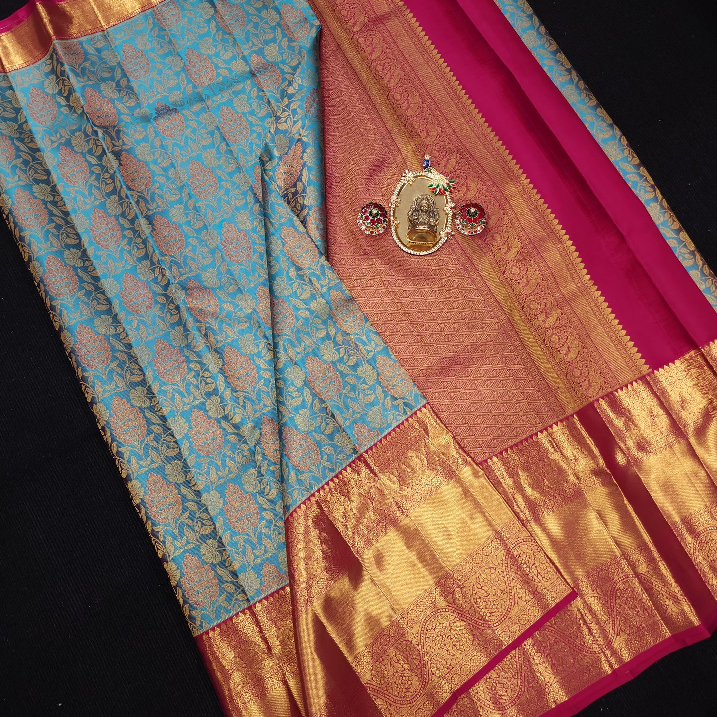 Pure Resham Bridal Kanchi Pattu Handloom Saree