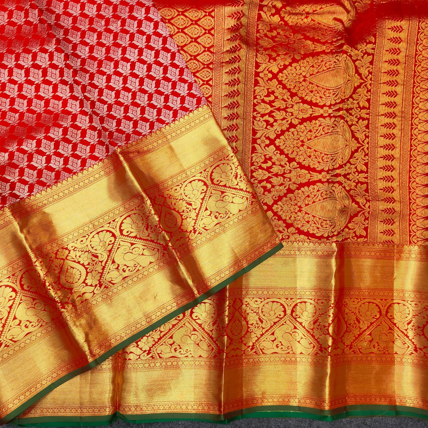 Kanchi Pattu Bridal Pure Zari Saree - Ambica Wedding Mall