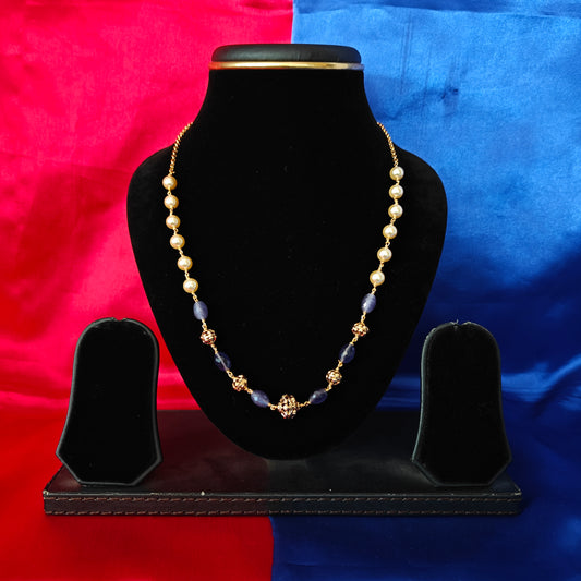 Beautiful Beads Mala In Purple Colour