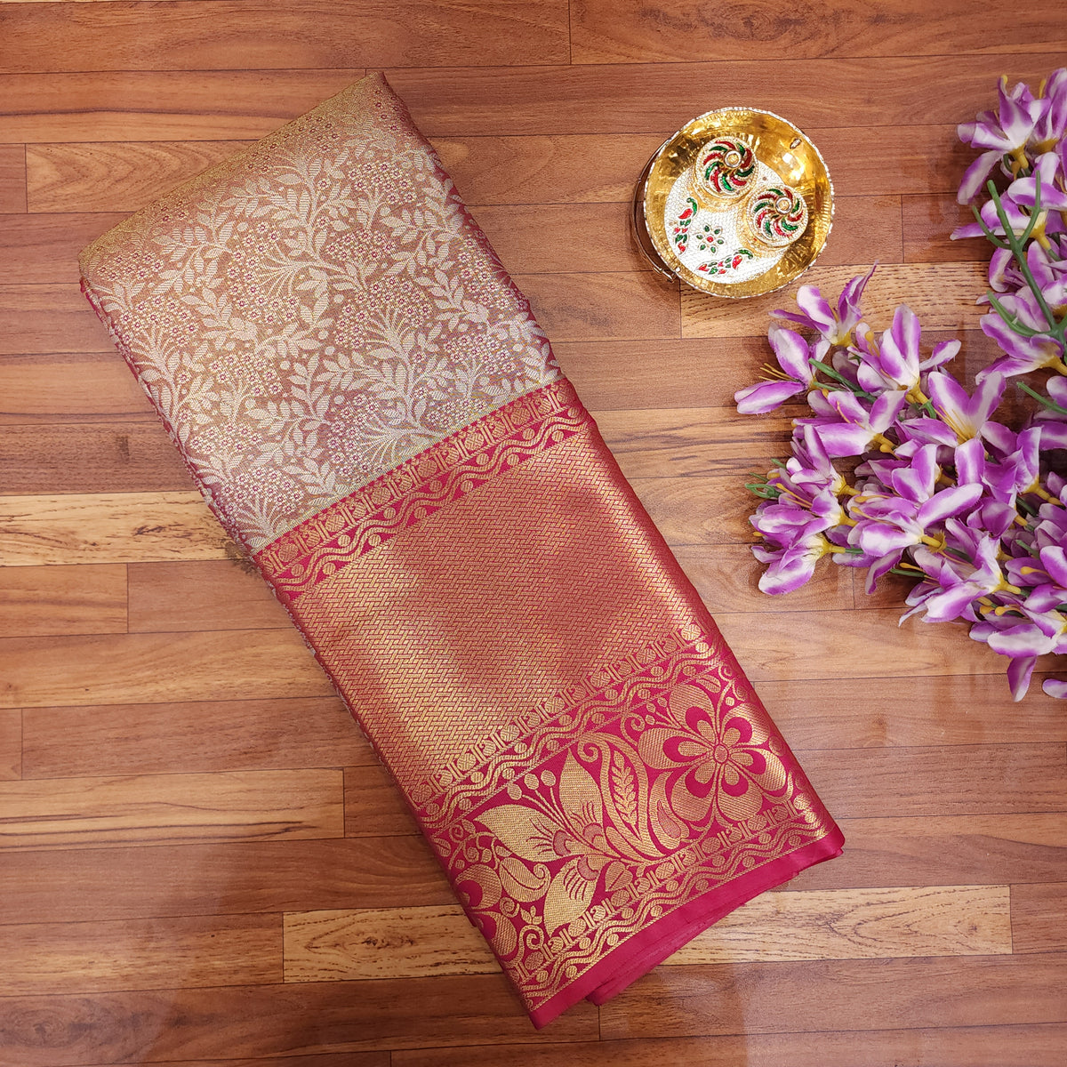 1 Gram Gold Semi Pattu Saree