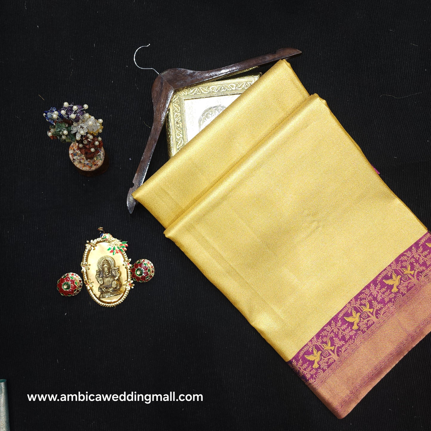 Semi kanchi pattu tissue 2 Gram Gold Sarees🛍️