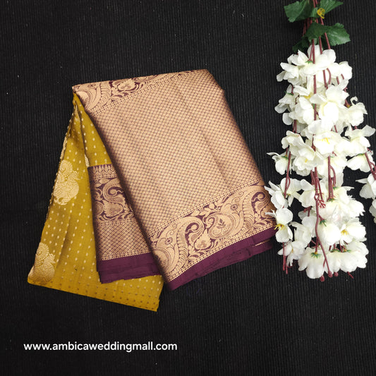Kanchi Pattu Handloom Butta Light Weight Saree