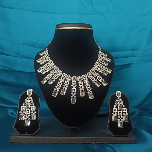 Beautiful AD Short Necklace - Ambica Wedding Mall