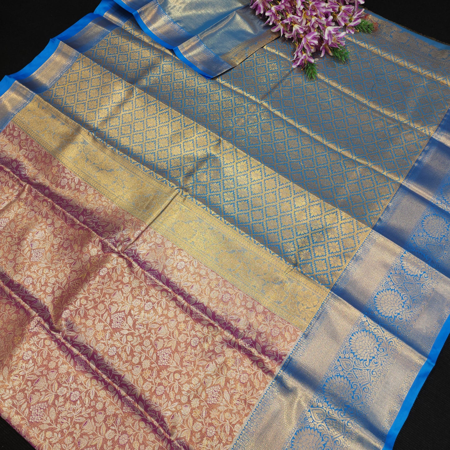 Semi Kanchi Pattu Tissue Sarees