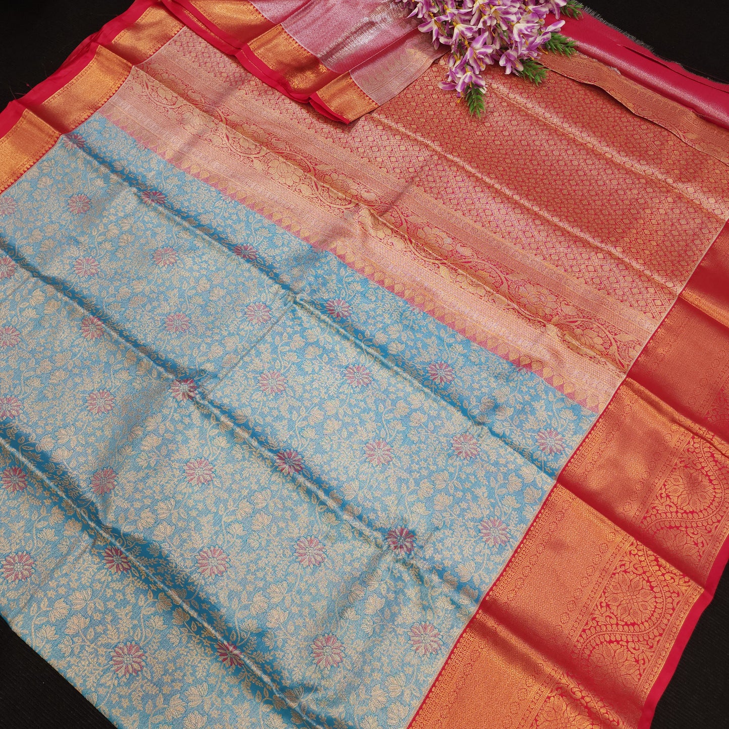 Semi Kanchi Pattu Tissue Sarees