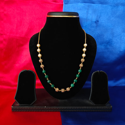 Beautiful Beads Mala In Green Colour