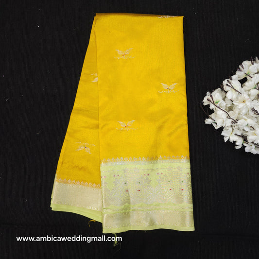 Raw Mango Banaras Pattu Sarees