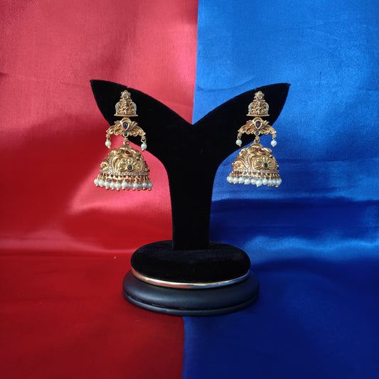 Beautiful Nakshi Jhumki With Laxmi Idol