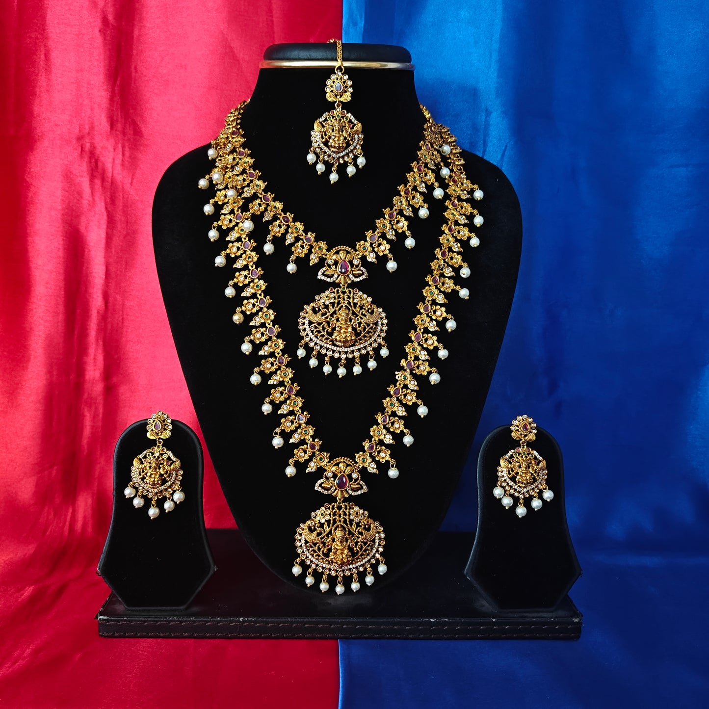 Beautiful Nakshi Combo Set With Laxmi Idol - Ambica Wedding Mall