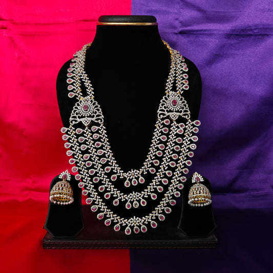 Beautiful GJ Layered Necklace In Ruby