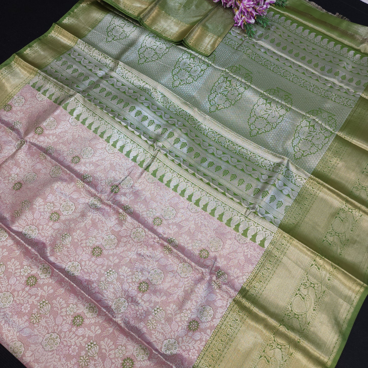 Semi Kanchi Pattu Tissue Sarees