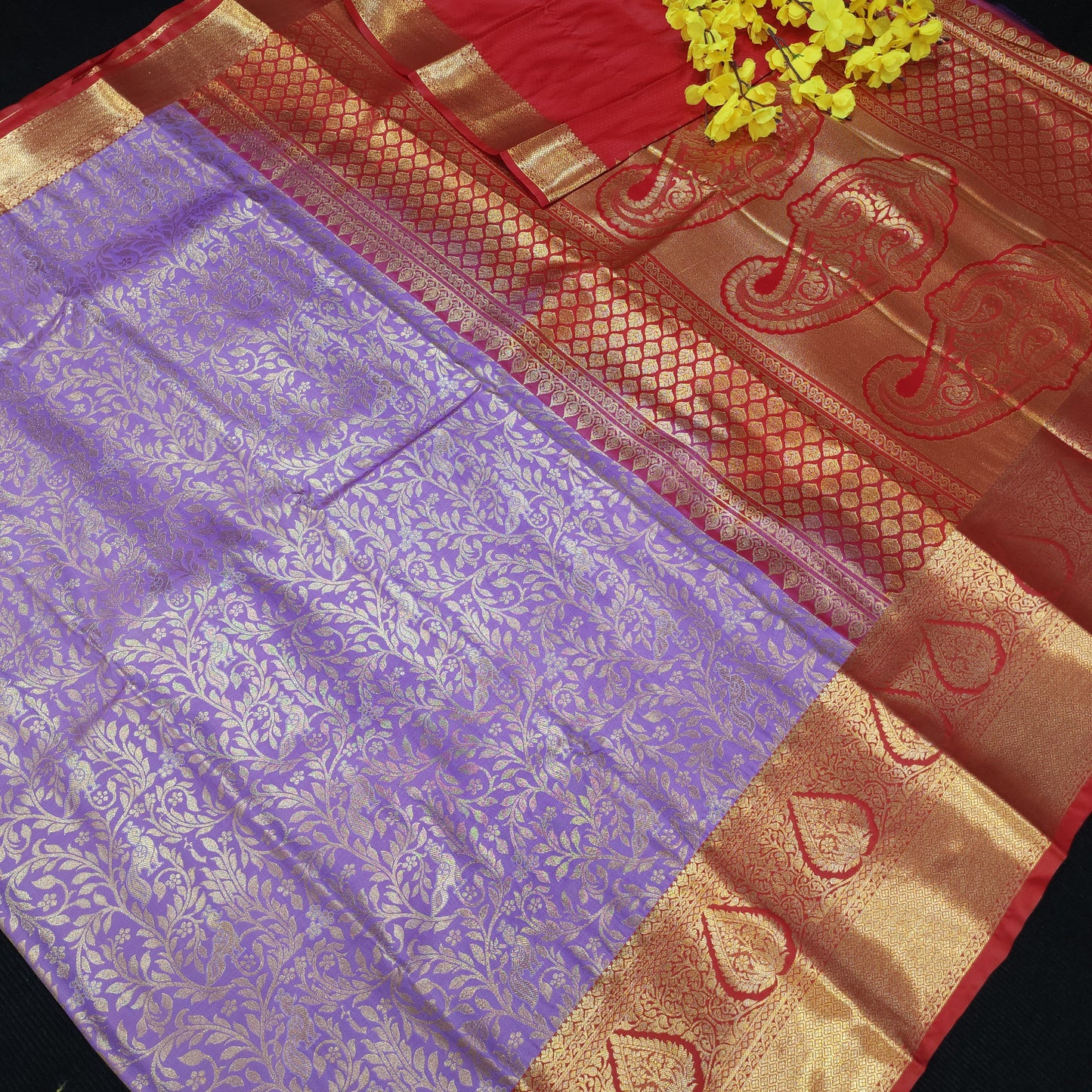 Special Lavender Semi Kanchi Pattu Saree