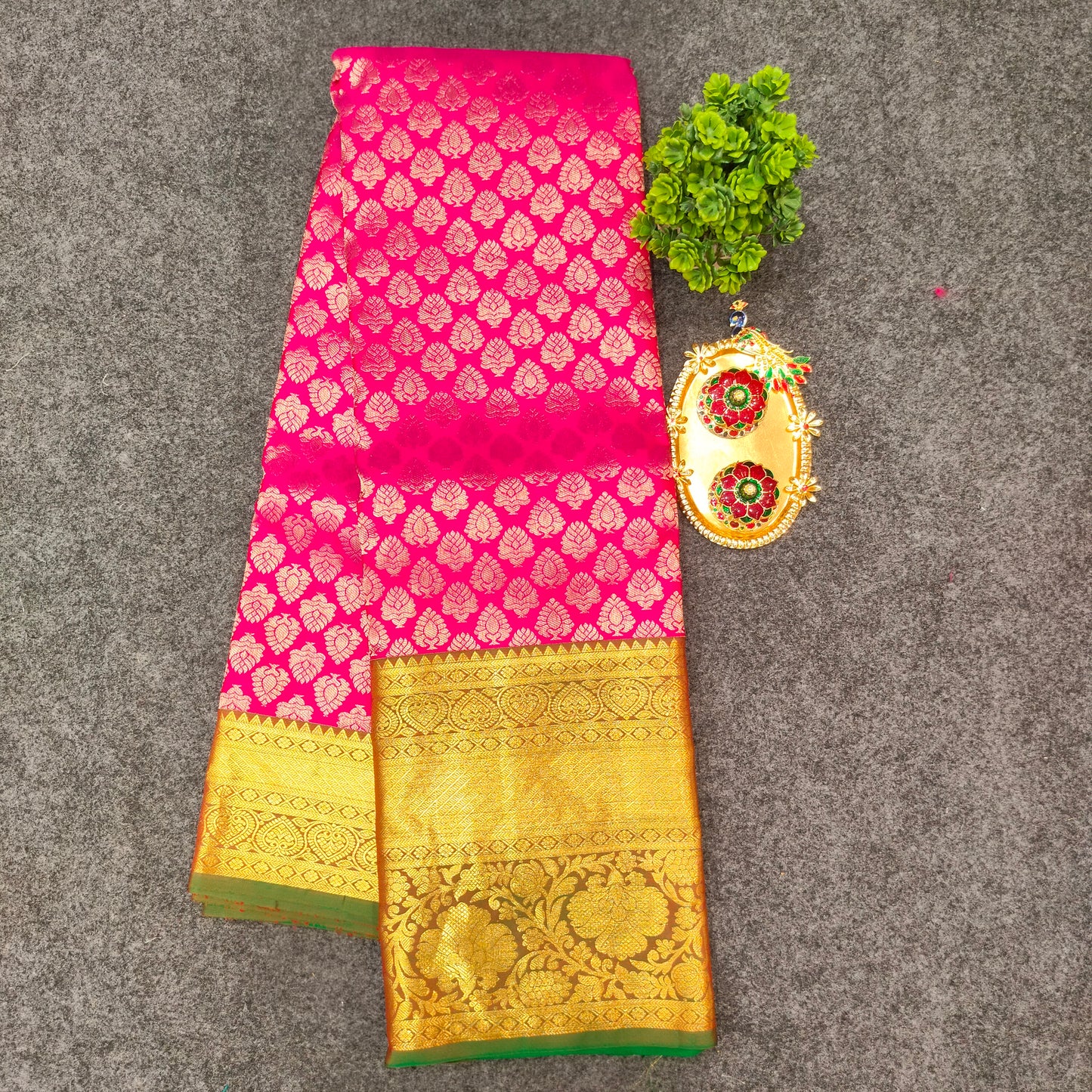Kanchi Pattu Bridal Pure Zari Saree - Ambica Wedding Mall