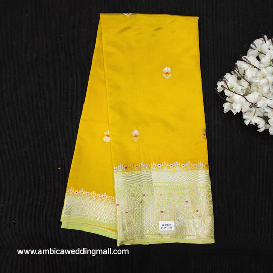 Raw Mango Banaras Pattu Sarees