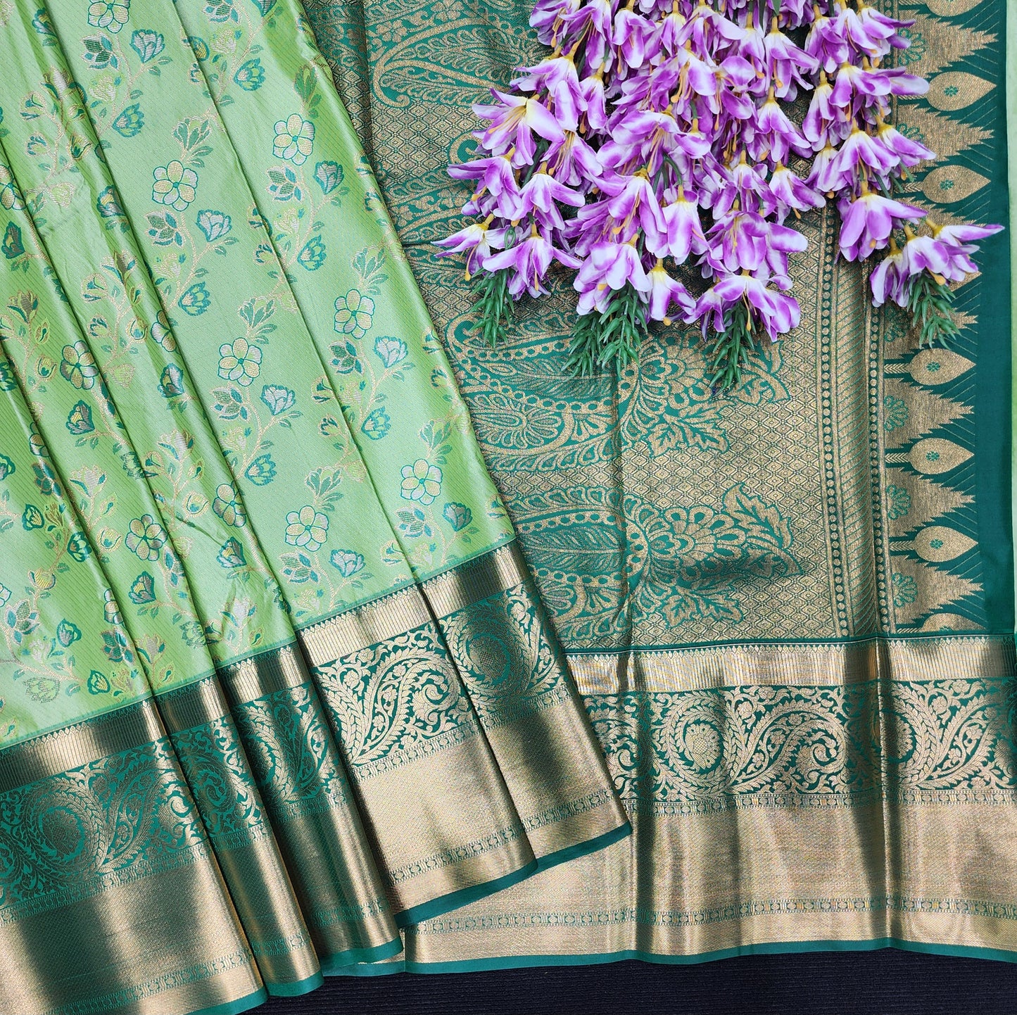 2 Gram gold zari semi kanchi pattu sarees ✨️