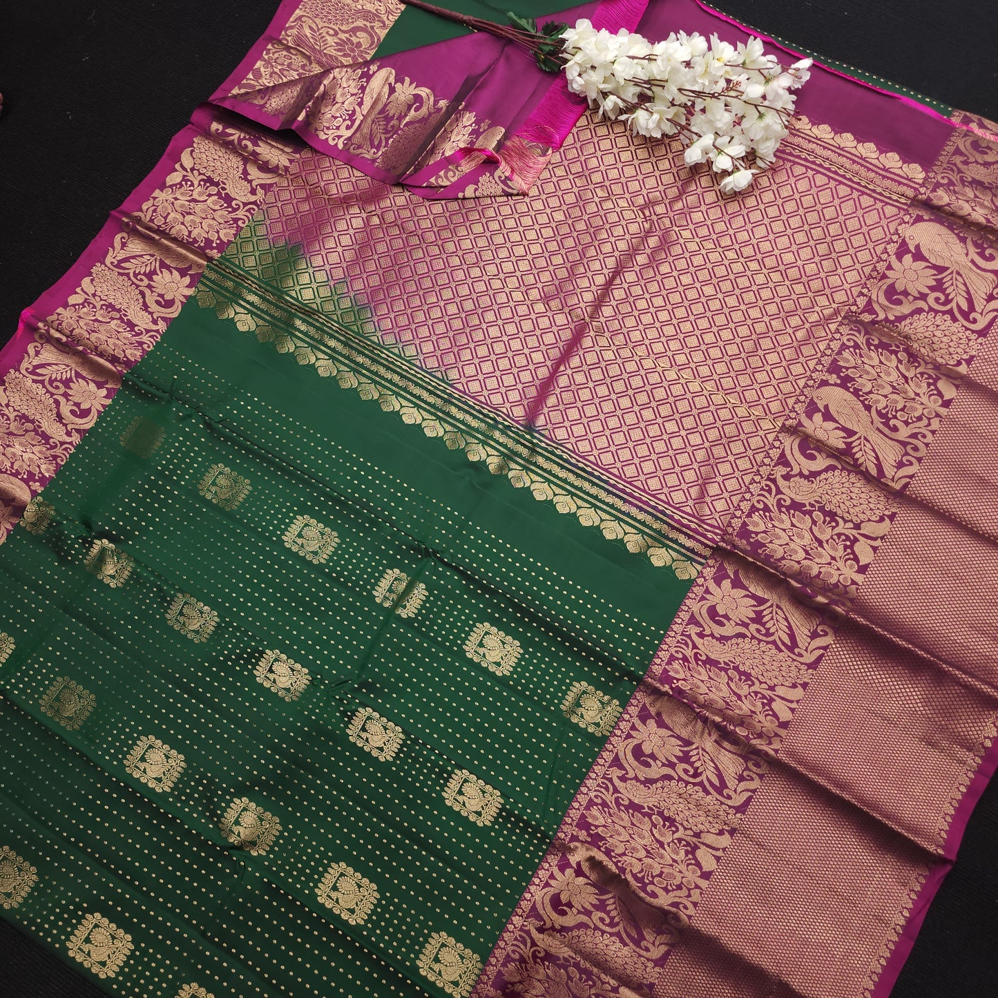 Kanchi Pattu Handloom Butta Light Weight Saree