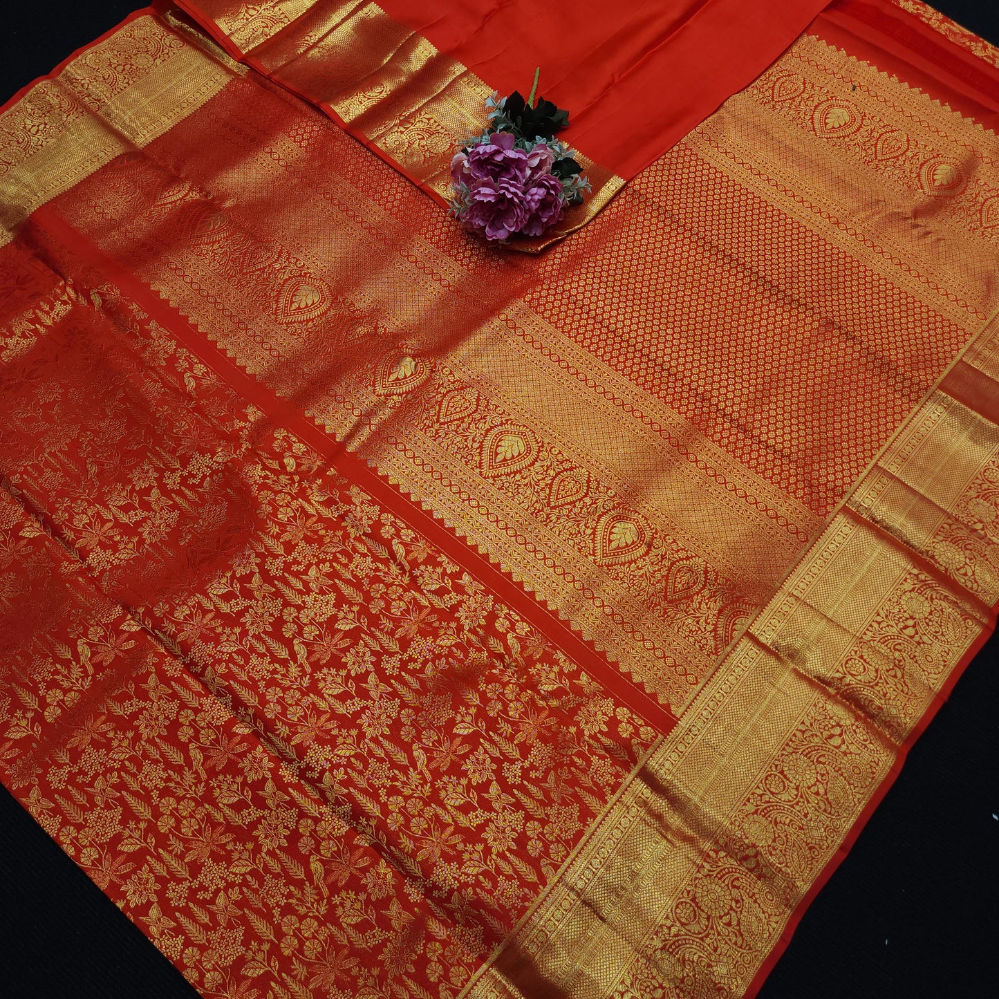 Special Red Muhurtham Kanchi Pattu Bridal Handloom Saree