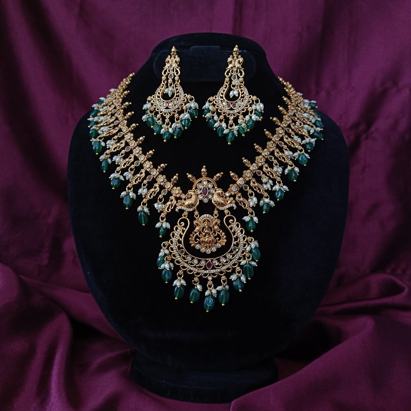 Beautiful Chandbali Short Necklace - Ambica Wedding Mall