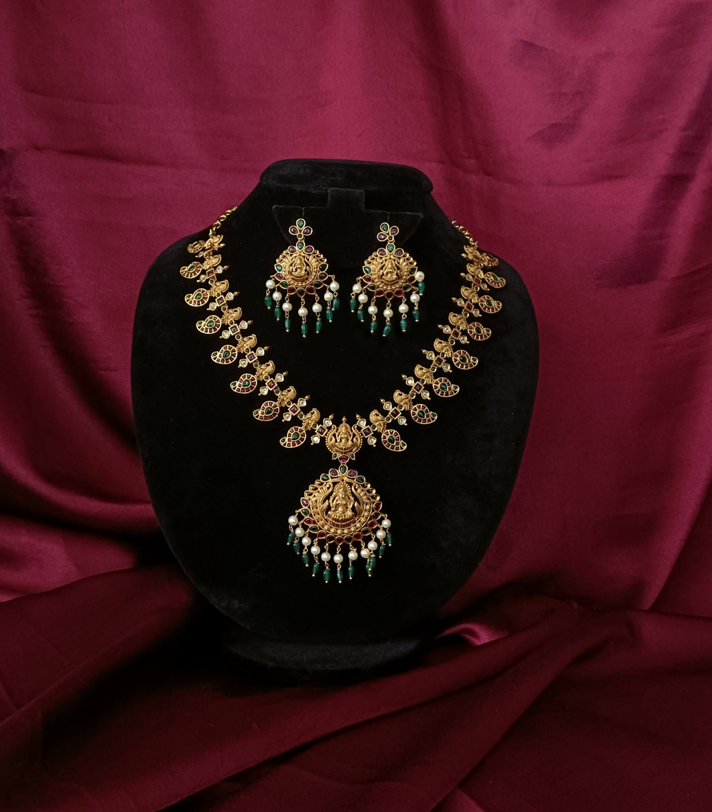 Beautiful Mango Designed Short Necklace - Ambica Wedding Mall