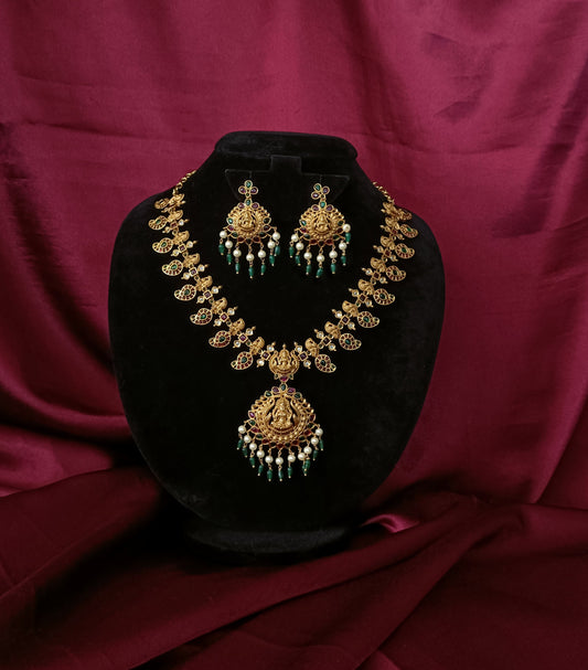 Beautiful Mango Designed Short Necklace - Ambica Wedding Mall