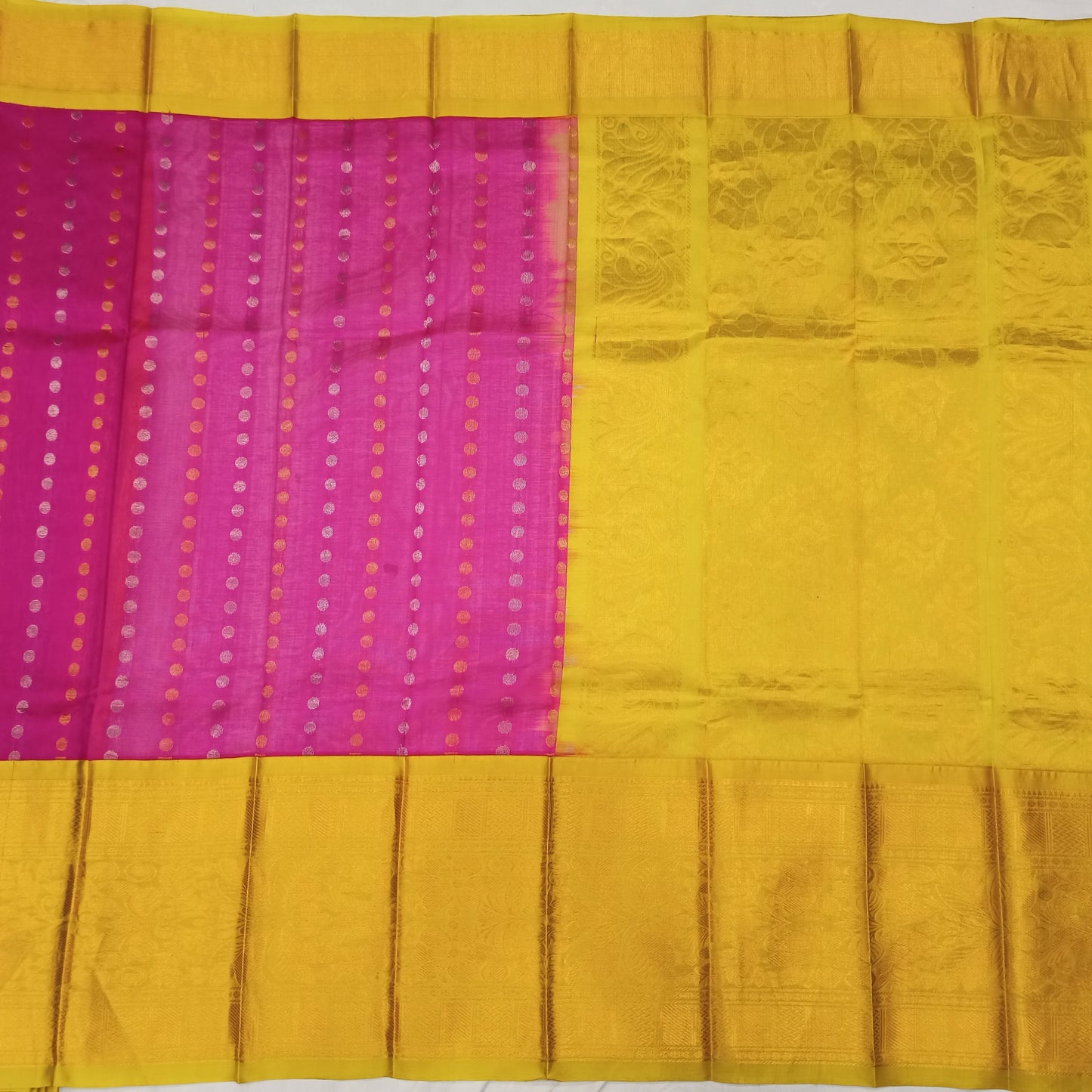 Pure Kuppadam Handloom kuttu kanchi big Border saree - Ambica Wedding Mall