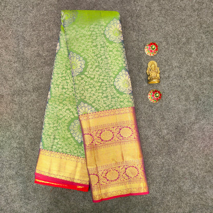 Kanchi Pattu Bridal Pure Zari Saree