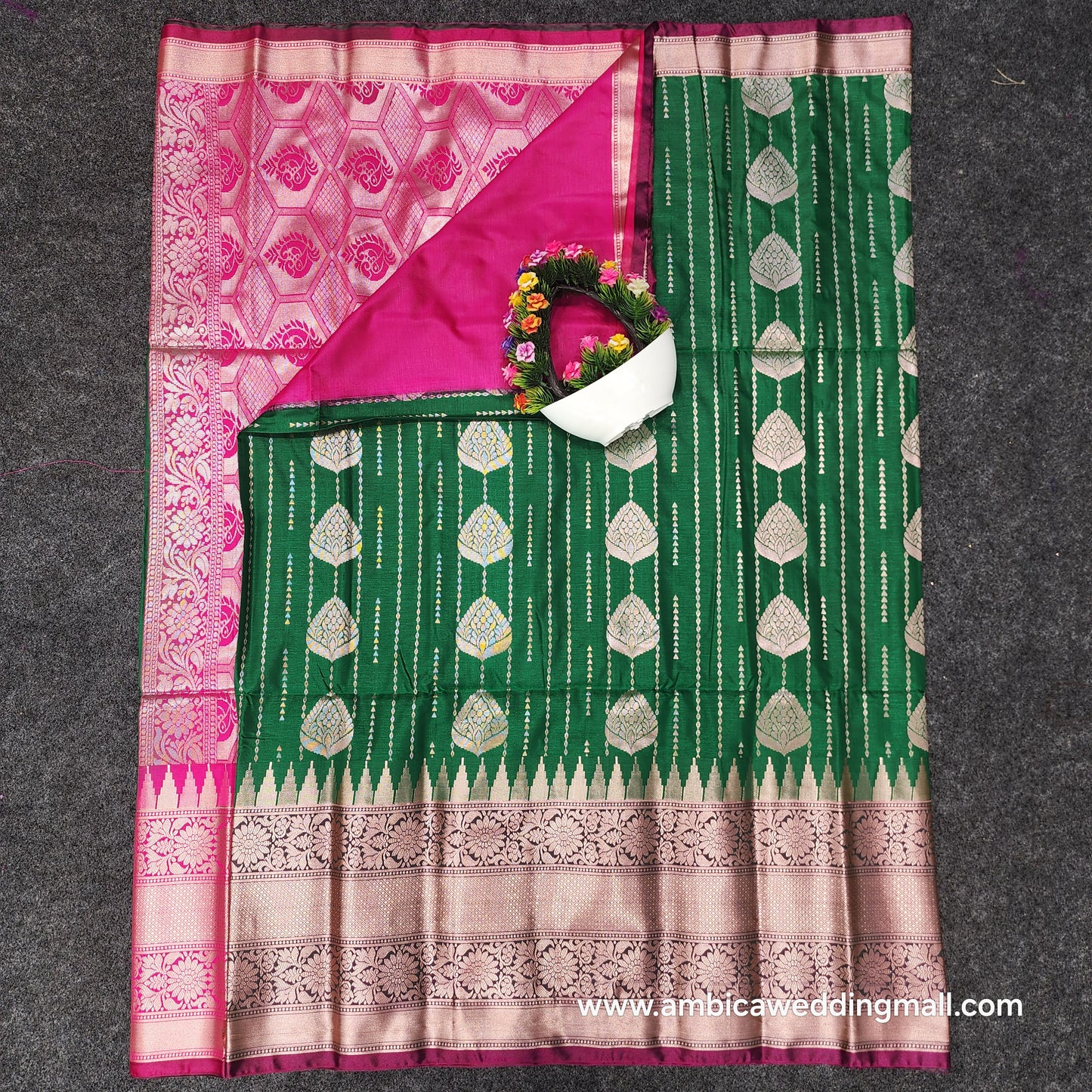 Semi Pattu paithani border sarees