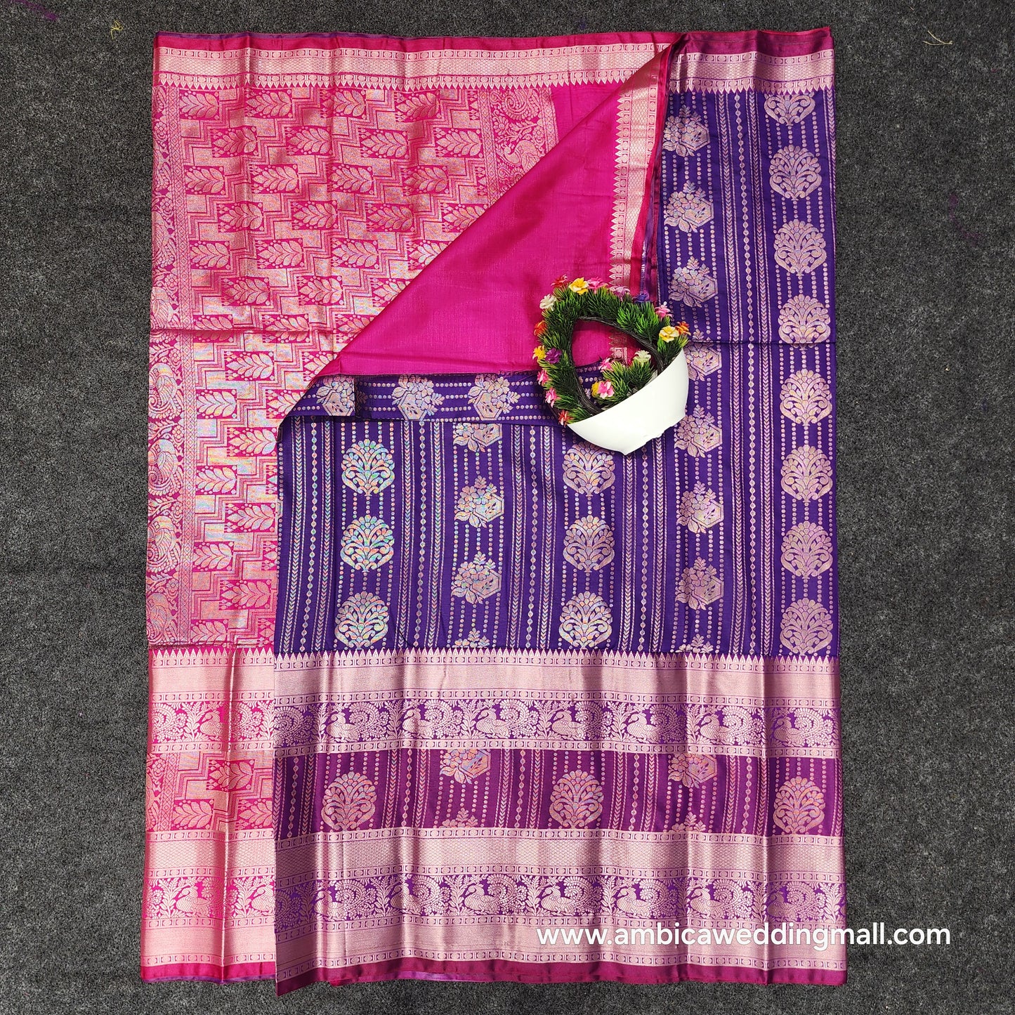 Semi Pattu paithani border sarees