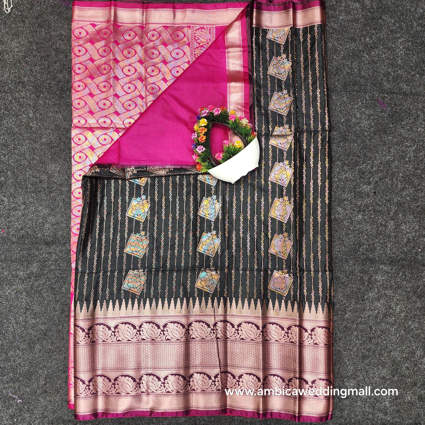 Semi Pattu paithani border sarees