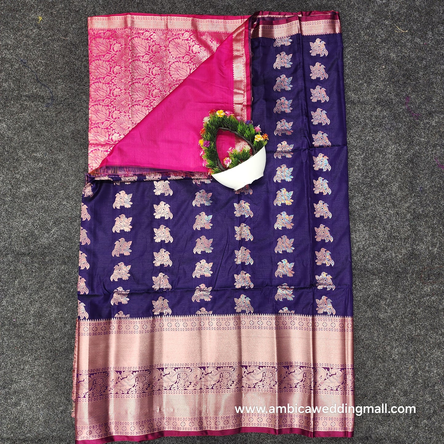 Semi Pattu paithani border sarees