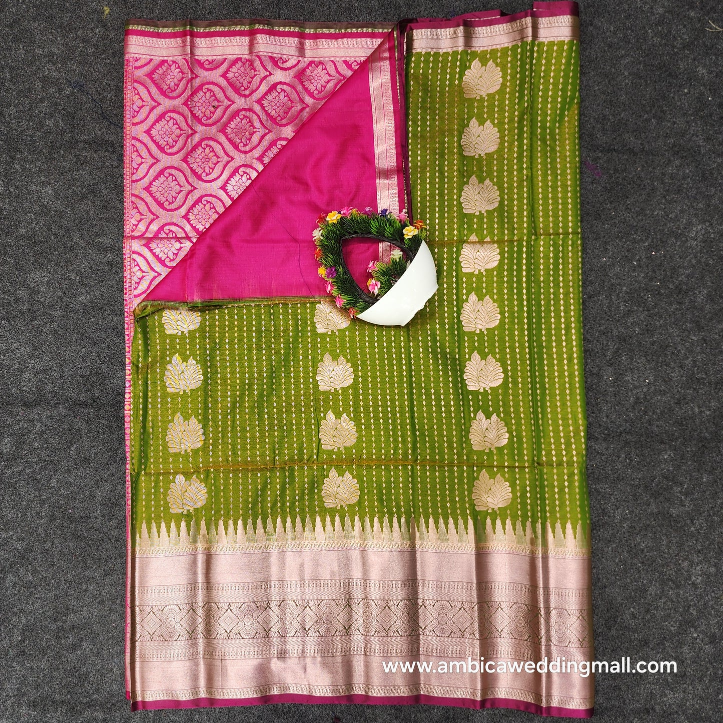 Semi Pattu paithani border sarees