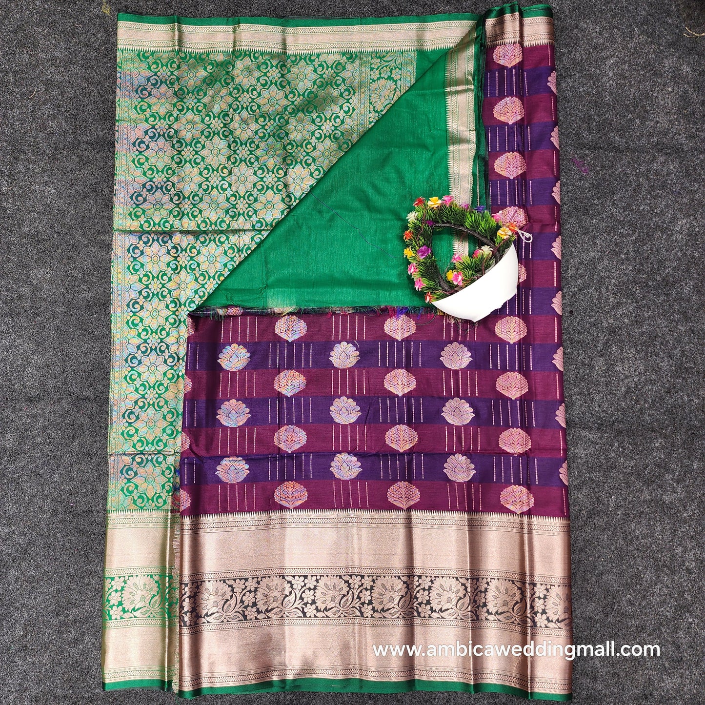 Semi Pattu paithani border sarees