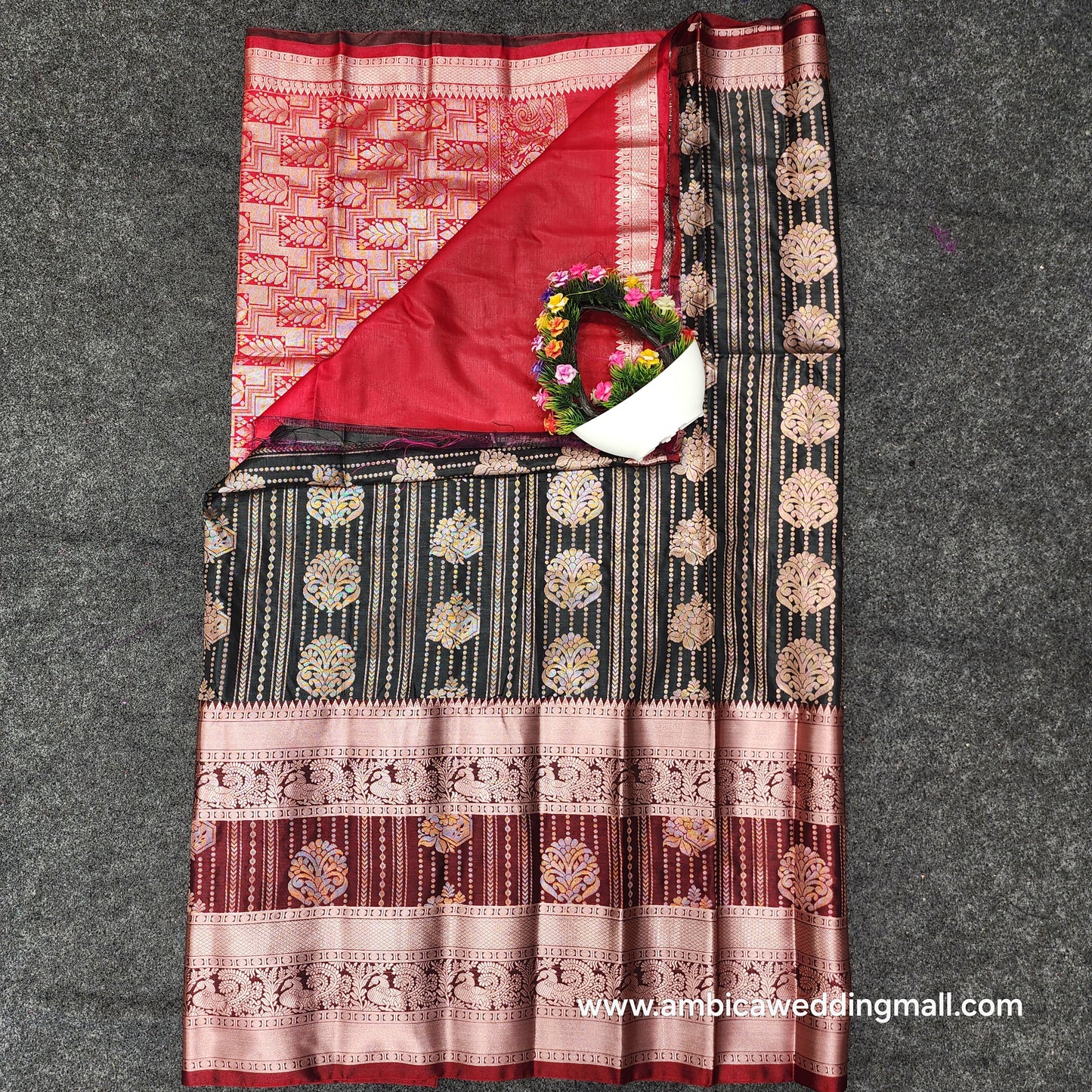 Semi Pattu paithani border sarees