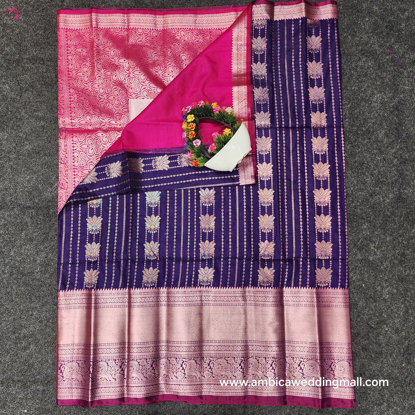 Semi Pattu paithani border sarees