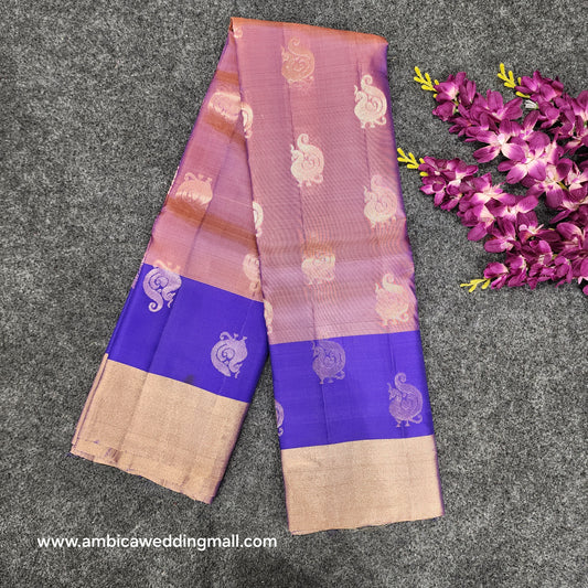 Kanchipattu lightweight Handloom Kadi Butta saree