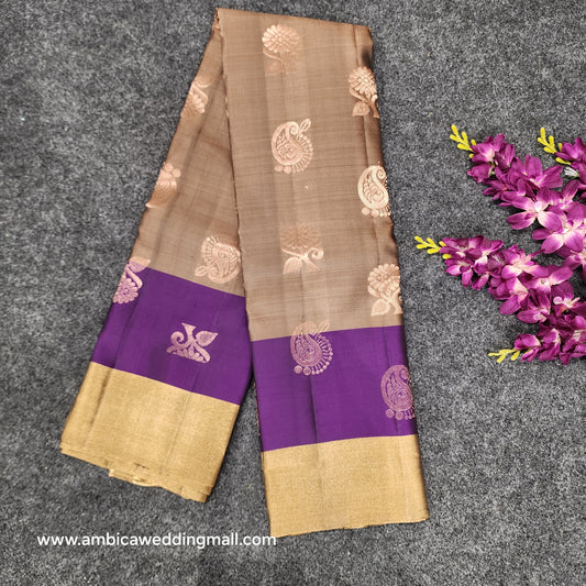 Kanchipattu lightweight Handloom Kadi Butta saree