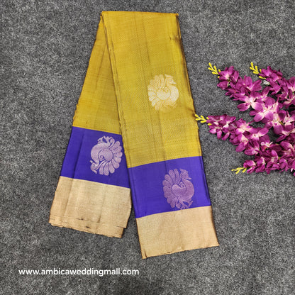 Kanchipattu lightweight Handloom Kadi Butta saree