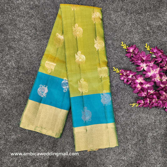 Kanchipattu lightweight Handloom Kadi Butta saree